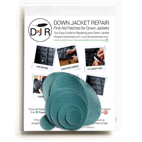 Down jacket repair - down, kit