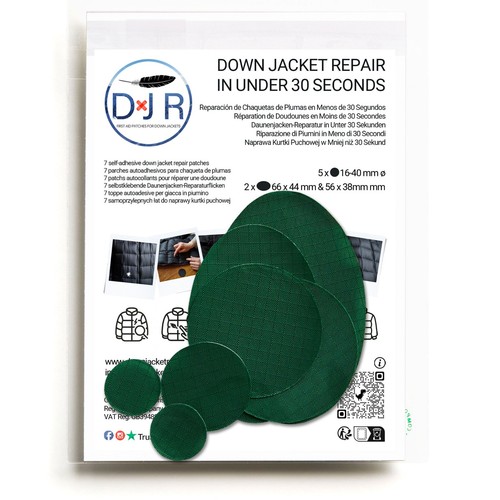 Down jacket repair patches - down,
