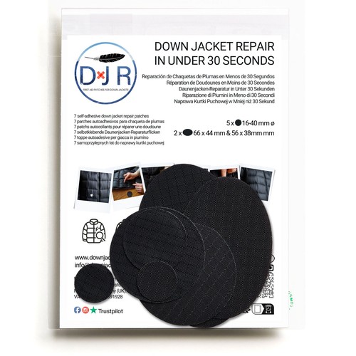Down jacket repair patch kit - down,