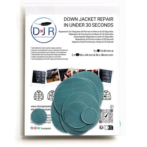 Down jacket repair patches - down,